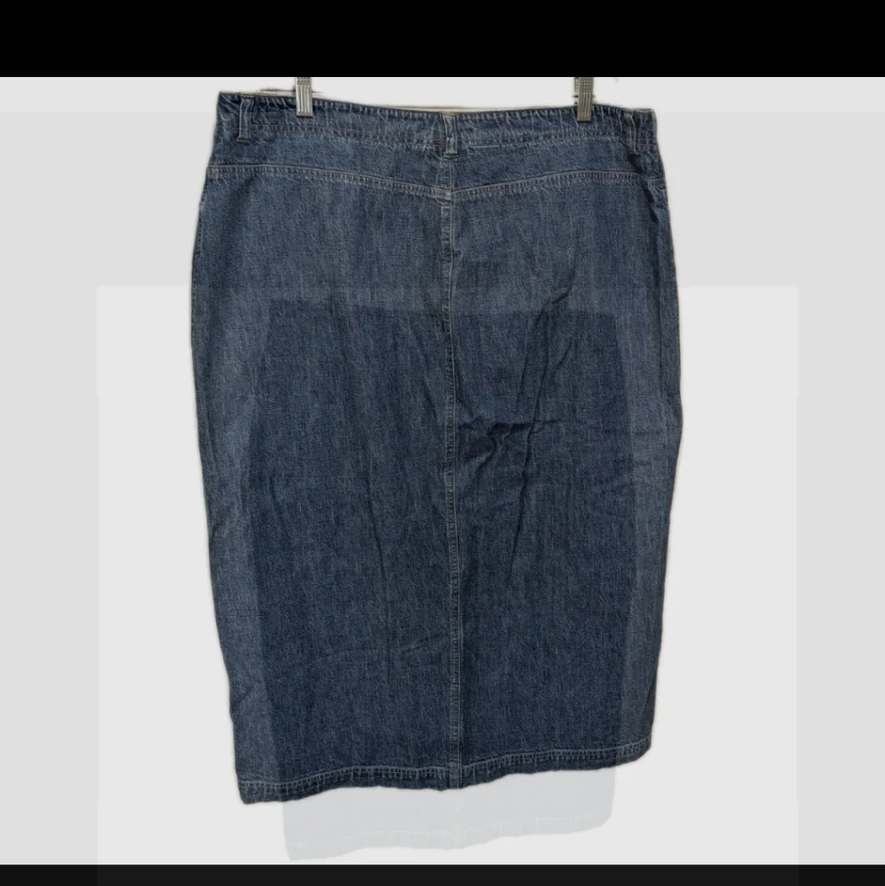 Jones Jeans Button Front Denim Maxi Skirt 18W Mature American 90s #40